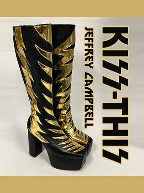 *BARELY WORN* S/S 2022 Jeffrey Campbell KISS-THIS Platform Boots, 8.5. HAWT!